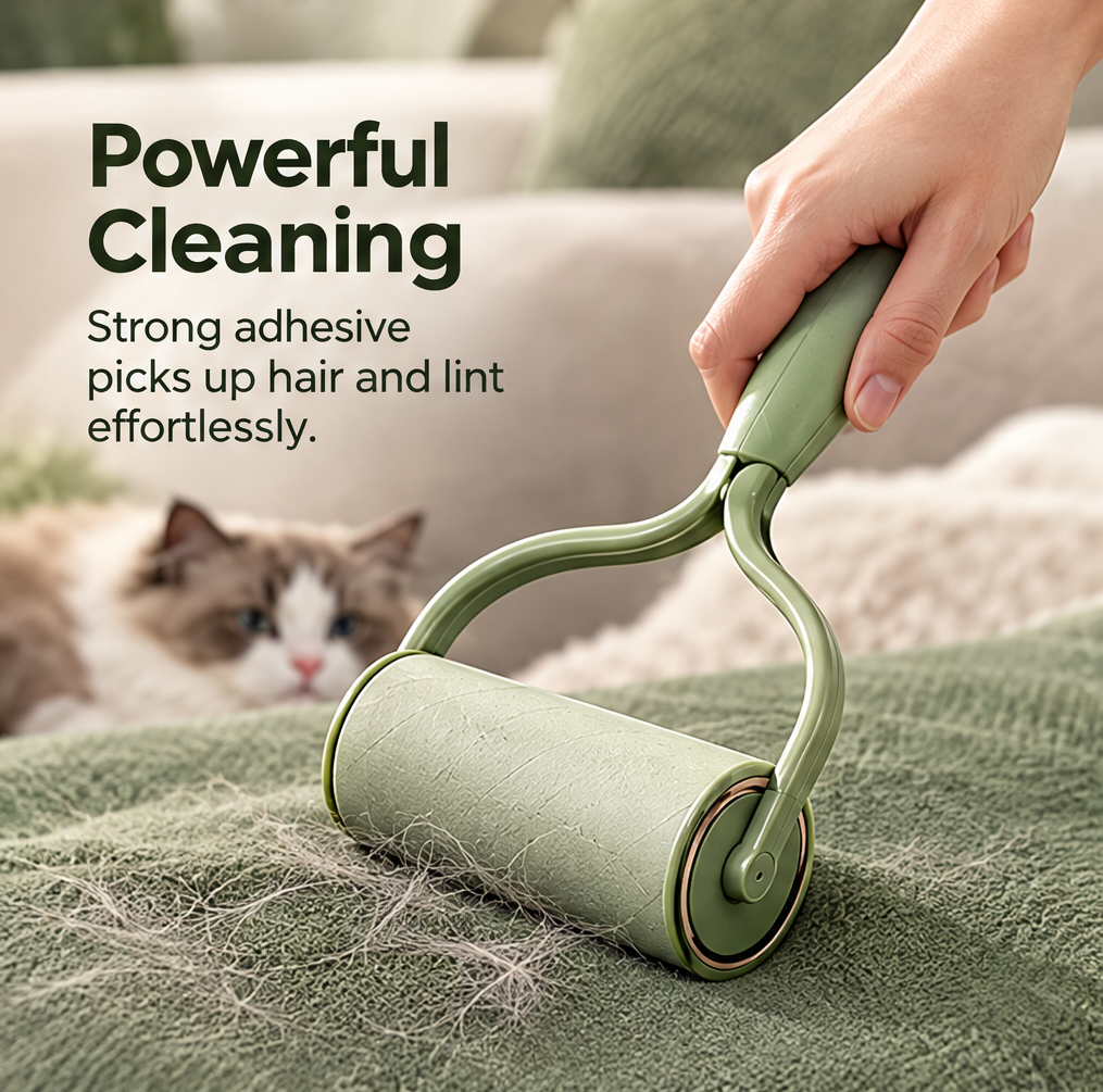 NATURA Leaf Grip Adhesive Pet Hair Roller