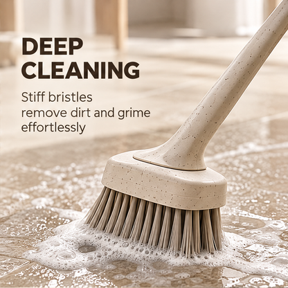 STONE round stiff-bristle brush scrubbing a wet hard surface