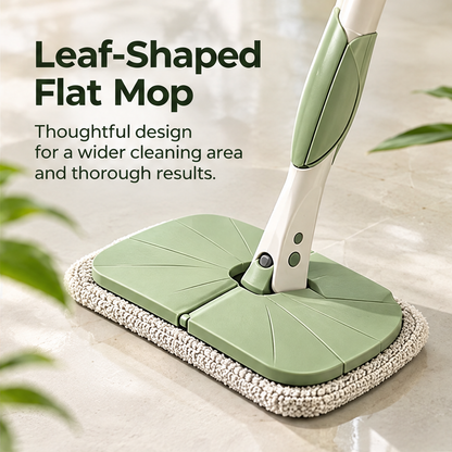 NATURA microfiber cleaning pad being lifted from the flat mop head