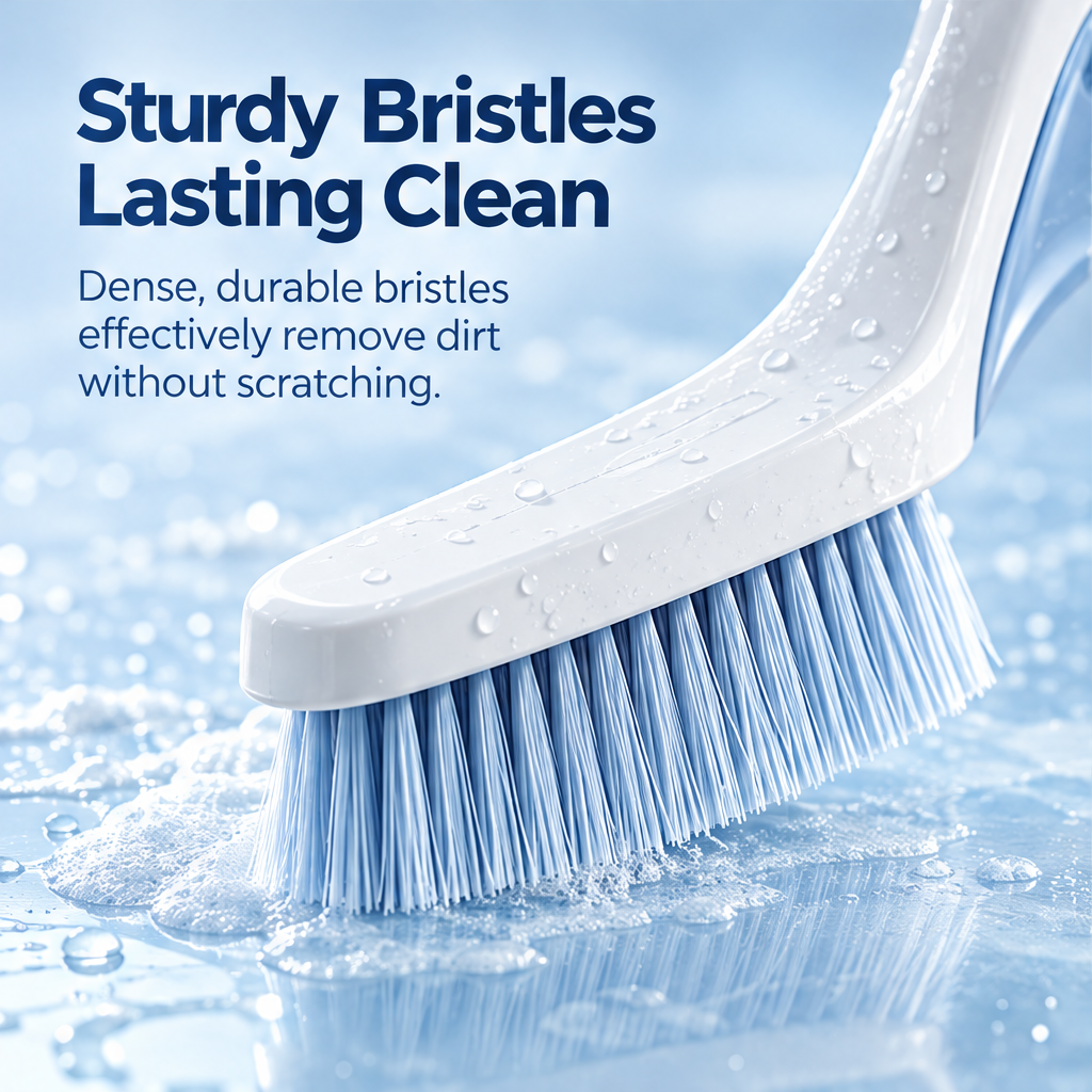 LUMINOUS slim cleaning brush on a blue background without text
