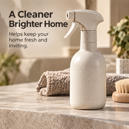 STONE fine foam cleaning sprayer displayed beside a cleaning cloth