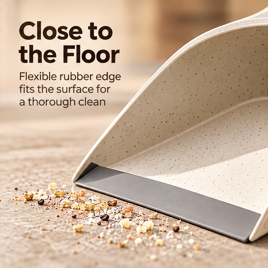 STONE magnetic dustpan stored on a compatible metal appliance surface