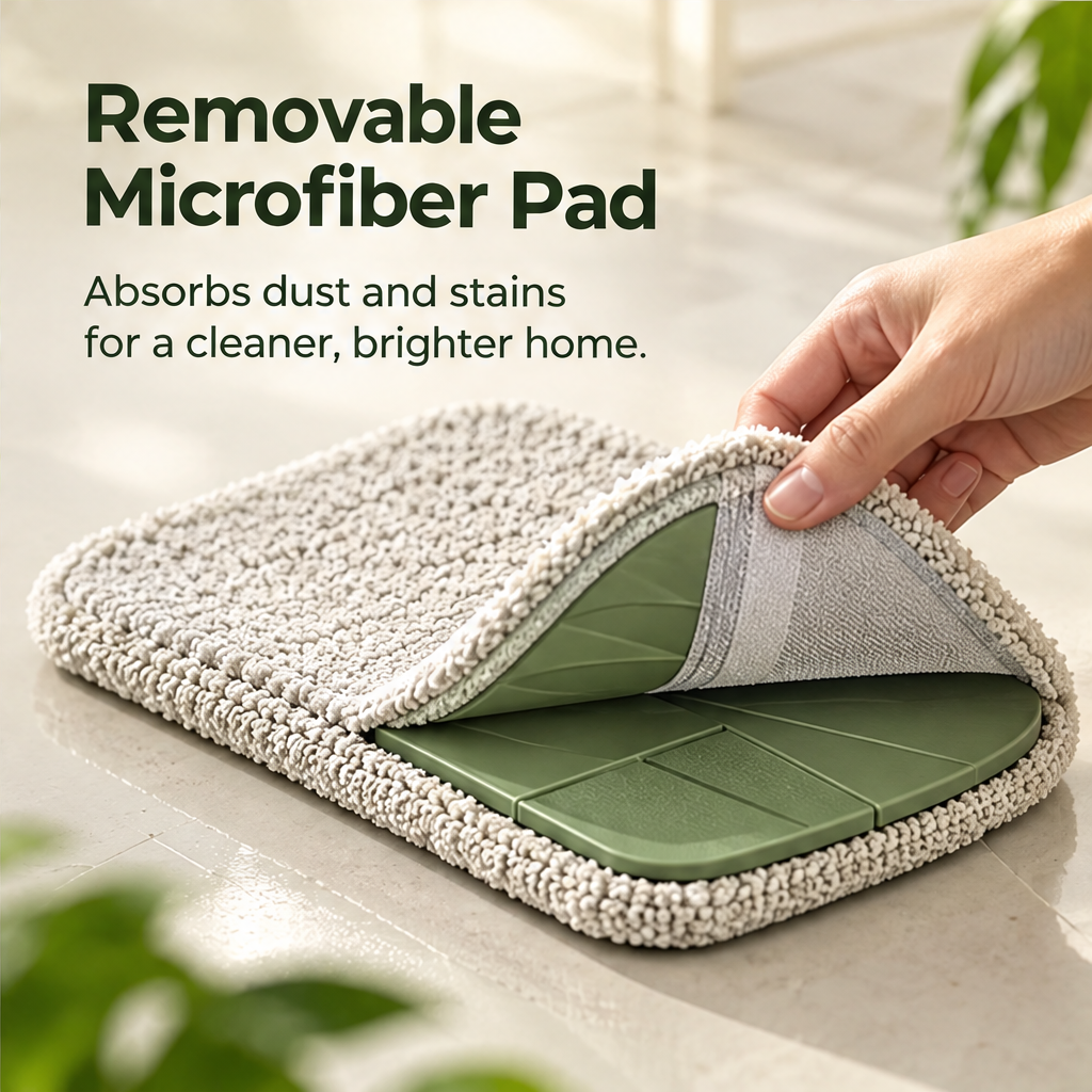 NATURA low-profile mop head reaching beneath a raised sofa